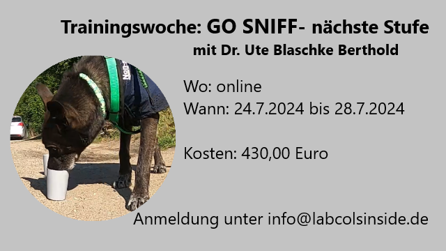 GO SNIFF- nächste Stufe- mit Dr. Ute Blaschke Berthold